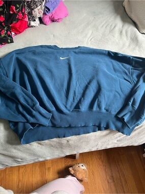 Nike Sportswear Phoenix Fleece Crewneck Teal Blue Size XXL